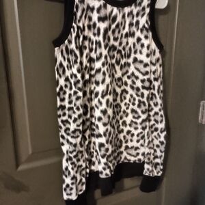 MICHAEL Michael Kors Black and Gray Sleeveless Tank Top